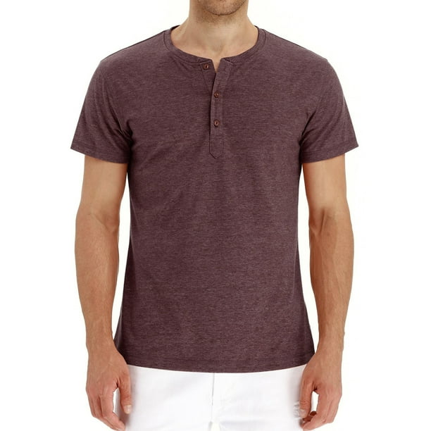 Men V/O Neck T-shirt Cotton Slim Fit Short Sleeve Casual Tops Plus Size Summer